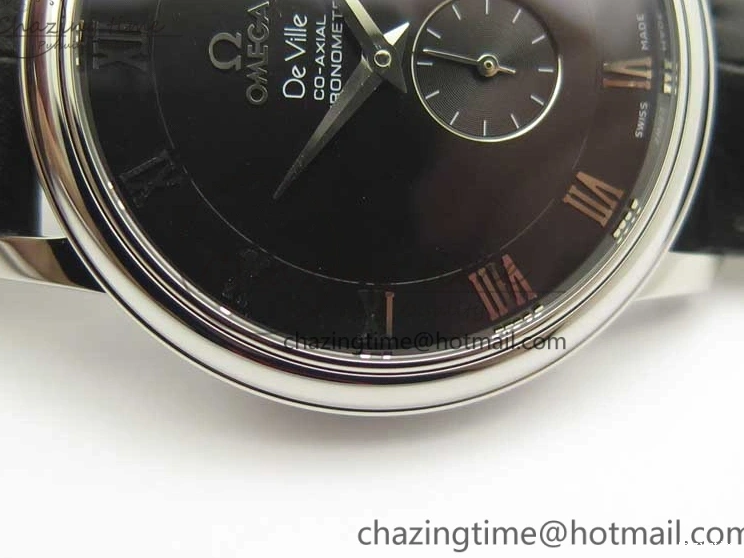 0413 De Ville Prestige Small Second TWF 1:1 Best Edition Black Dial on Black Leather Strap MIYOTA Resilient 8037